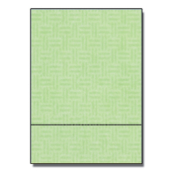 Perforated at 3-2/3 Check Paper Green 8-1/2x11 24lb 500/pkg