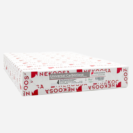 Pre-Perfed Carbonless 4-Part Reverse 11x17 125forms/pkg