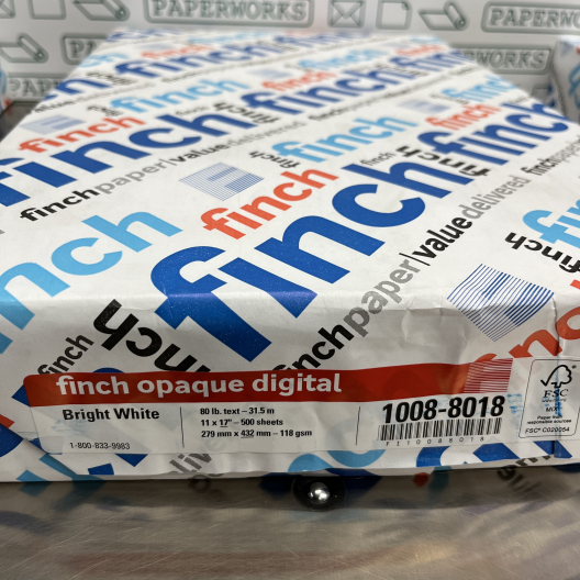 Finch Opaque Digital 11x17 32/80lb/120g Paper 500/pkg