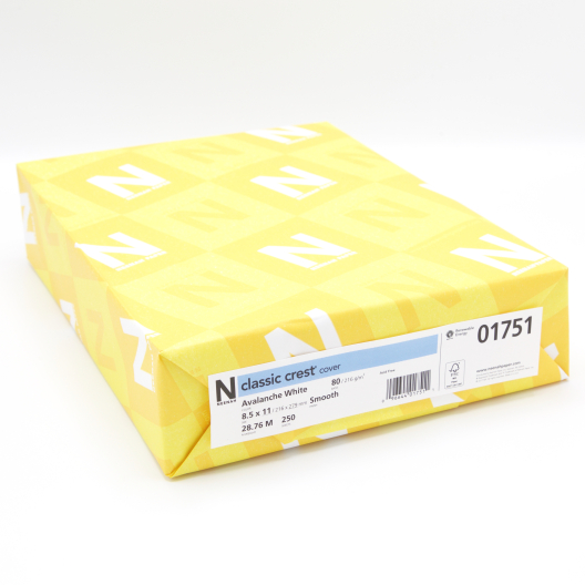 Classic Crest Avalanche White 70lb/105g Text 8-1/2x11 500/pkg