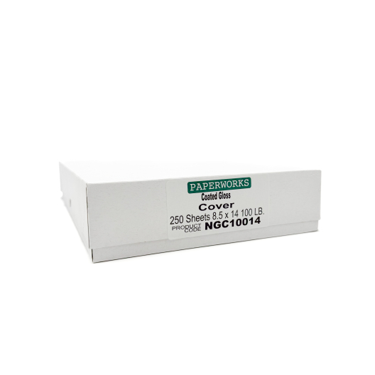 Paperworks Coated Gloss 100lb/271g Cardstock 8-1/2x14 250/pkg