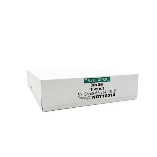 Paperworks Coated Gloss 100lb/148g Paper 8-1/2x14 500/pkg