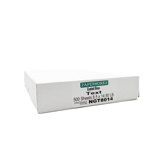 Paperworks Coated Gloss 80lb/120g Paper 8-1/2x14 500/pkg