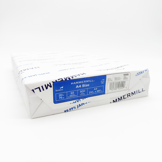 Hammermill Multipurpose Copy 20lb/75g Bond A4 size 500/pkg