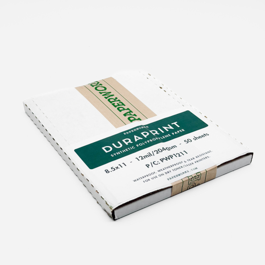 Paperworks DuraPrint Synthetic Polypropylene 8-1/2x11 12mil/204g 50/pkg