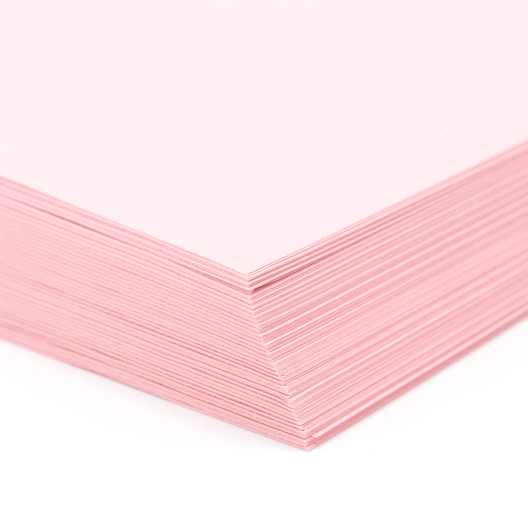 Perforated at 3-1/2 Bristol Cover Pink 8-1/2x11 67lb 250/pkg