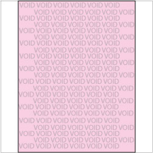 VOID if Copied Paper 8-1/2x11 24lb Red-Tint 500/pkg