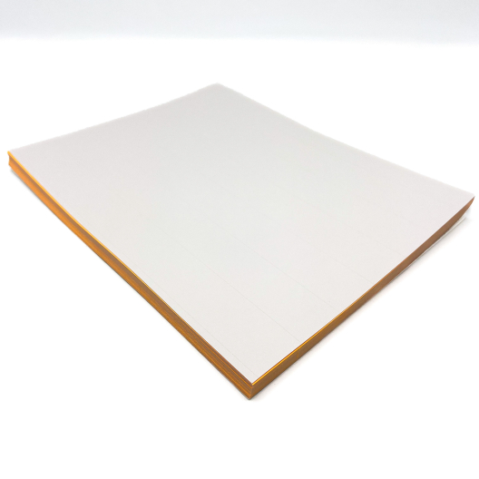 Fluorescent Orange 8-1/2x11 Self-Adhesive Label Paper 100/pkg